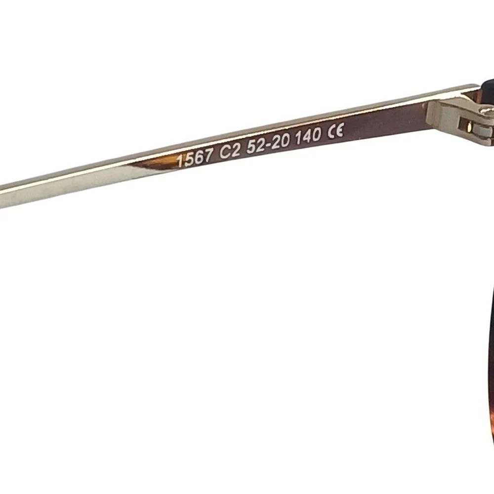 SUNGAIT Sunglasses Womens Tortoise Brown Gradient Round Retro 1567 C2 Gold